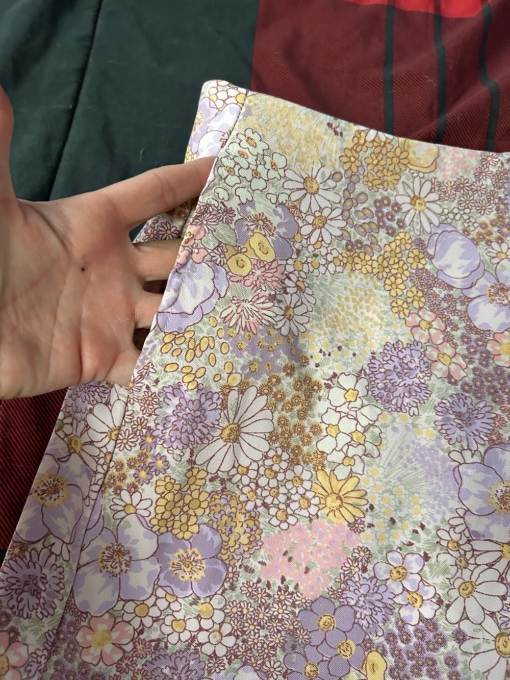 Altar'd State Lavender & Cream Floral Mini Skirt - Picture 4 of 12